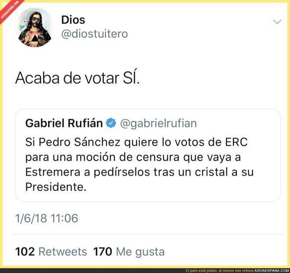 Gabriel Rufián por favor deje de hacer el ridículo