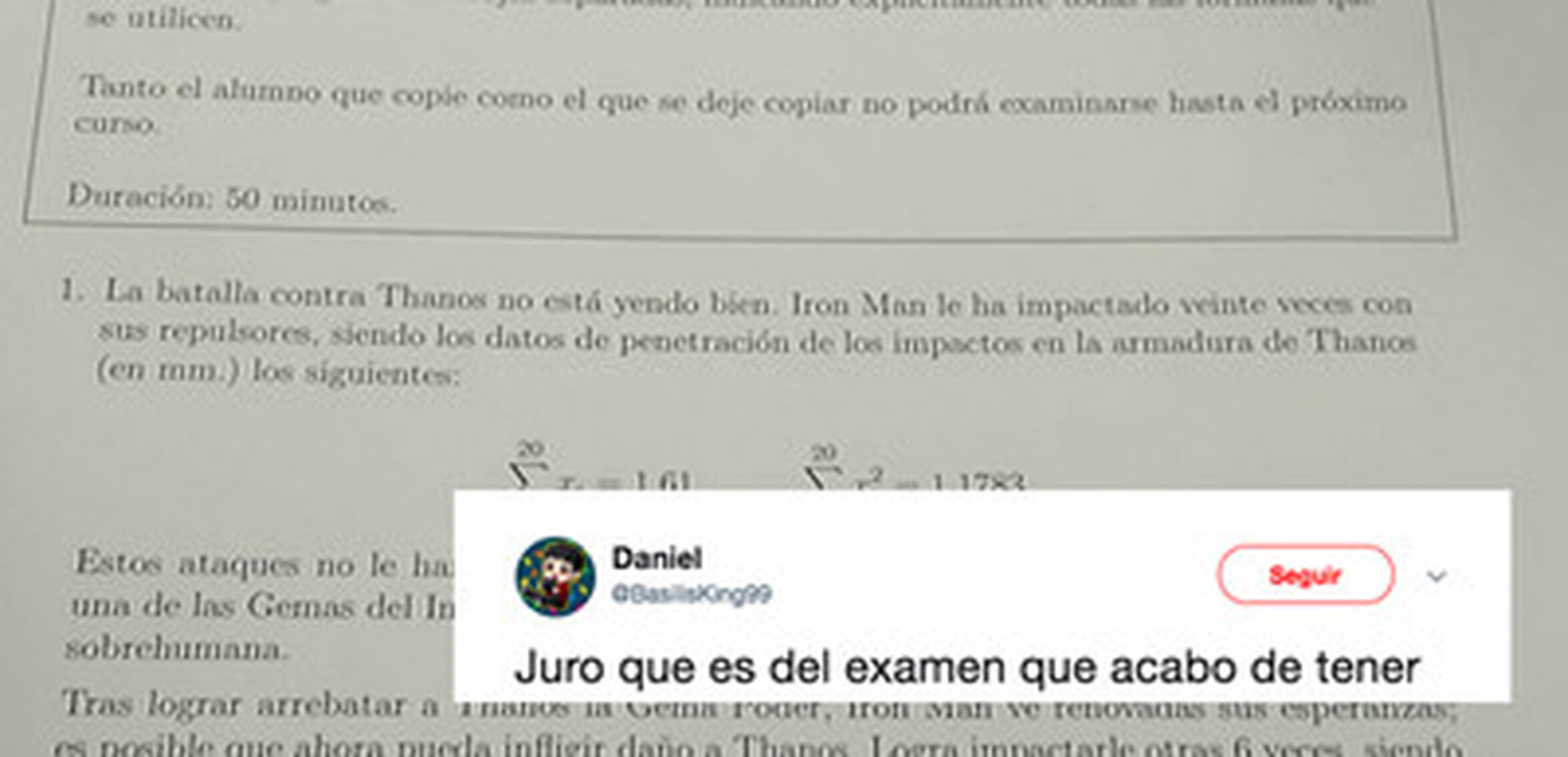 La Alucinante Pregunta Que Le Hicieron A Unos Alumnos En Un Examen De Estadistica