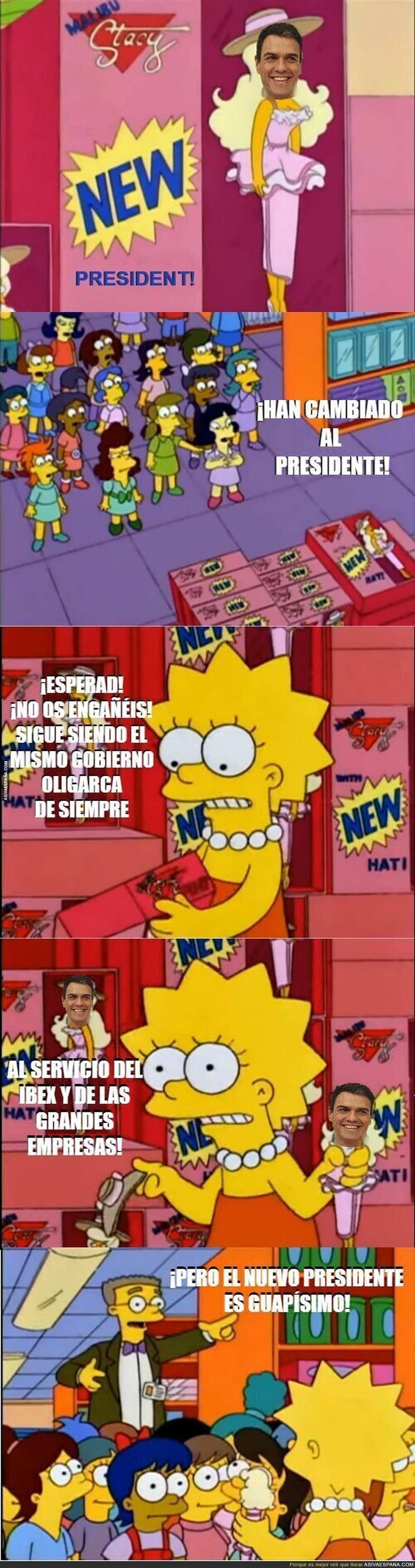 Los Simpson también predijeron lo de Pedro Sánchez