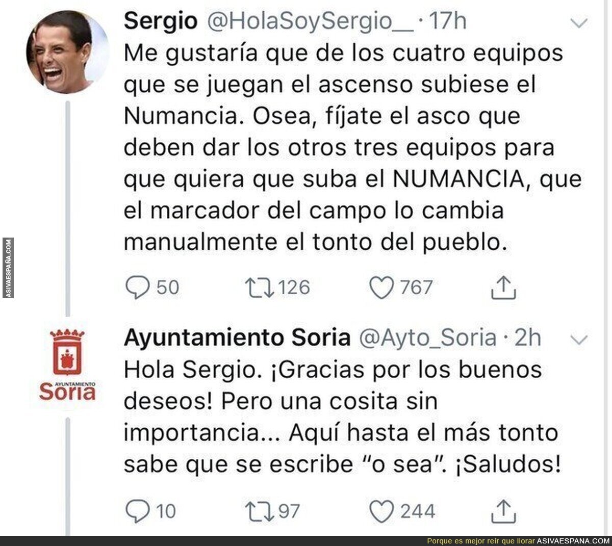 Intenta reírse de Soria y el Ayuntamiento le pega una respuesta que sale escaldado