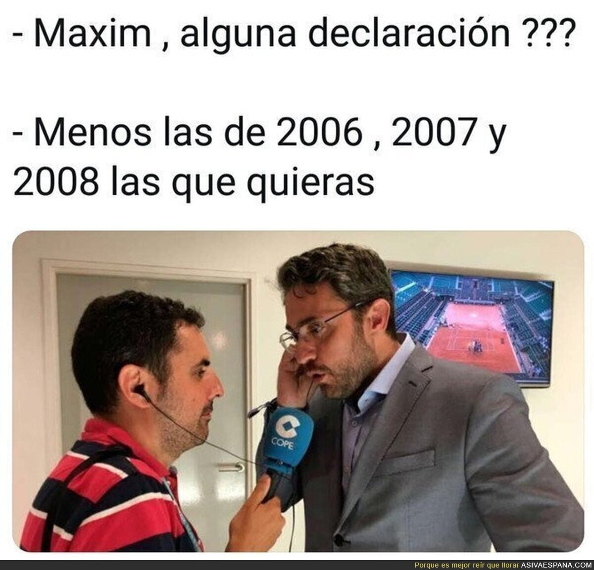 Maxim Huerta ante los medios