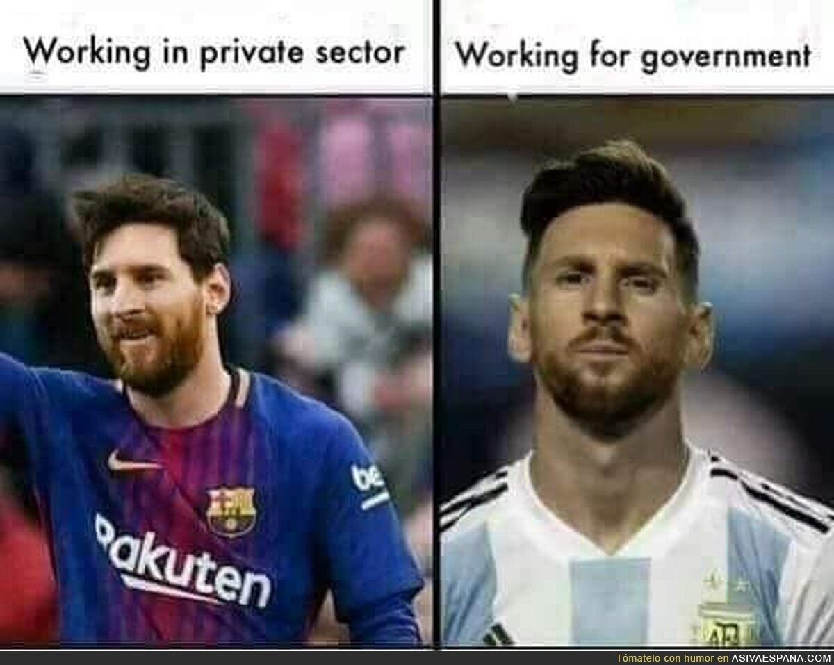 Trabajar en el sector privado vs trabajar para el gobierno