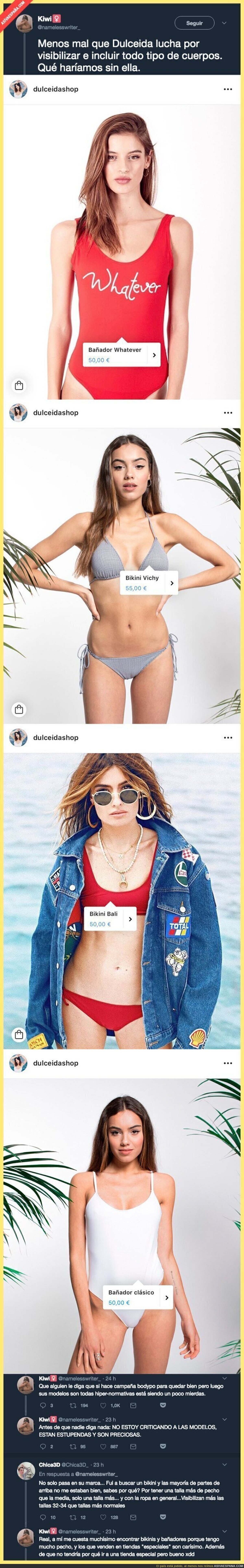 Fuertes críticas a Dulceida por las modelos que usa para vender los bikinis de su marca