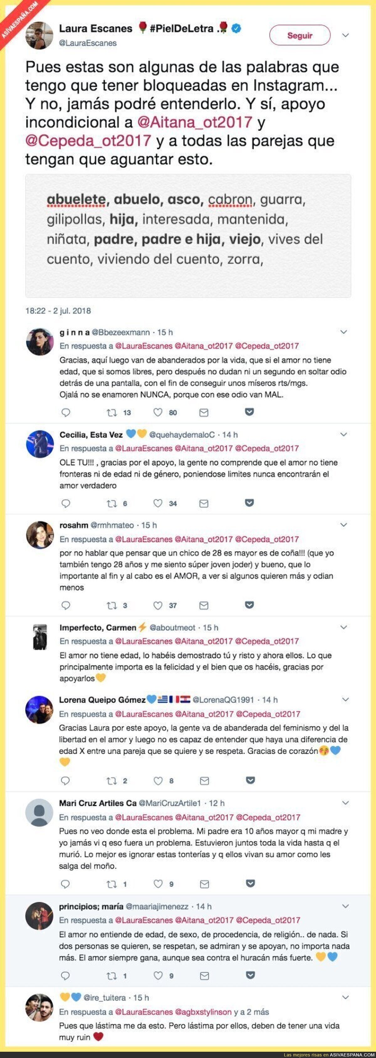 Laura Escanes explota en Twitter ante los ataques a Aitana y Cepeda por ser pareja