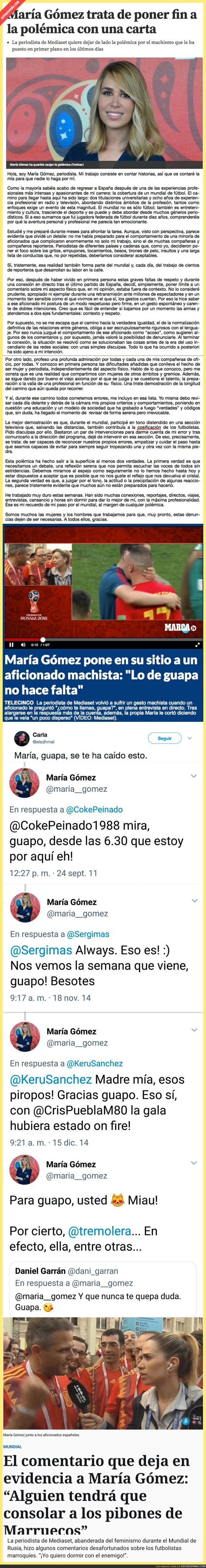 Rescatan tuits del pasado de María Gómez que dejan en evidencia su feminismo oportunista