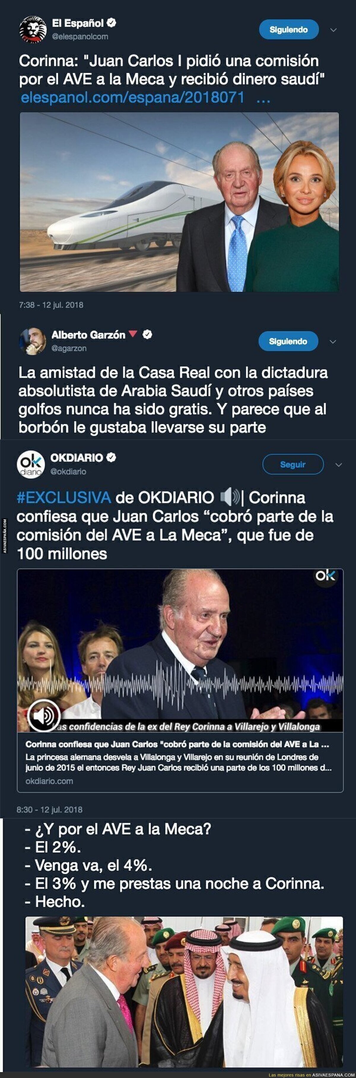El gran escándalo del Rey Juan Carlos y las comisiones desveladas por su ex-novia Corinna