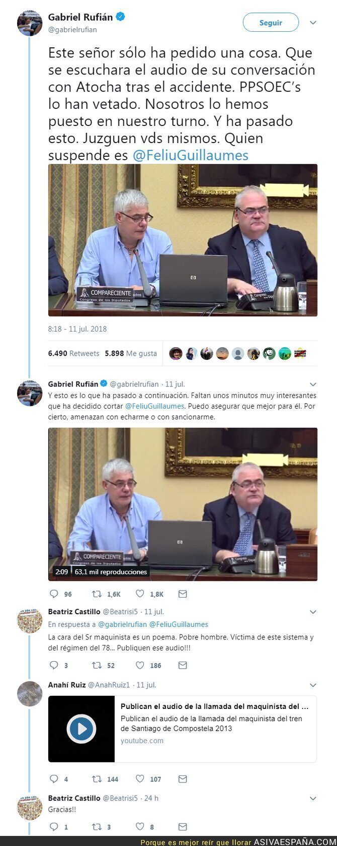 89523 - El audio del maquinista del AVE que no han querido reproducir por el veto de PP, PSOE y Ciudadanos
