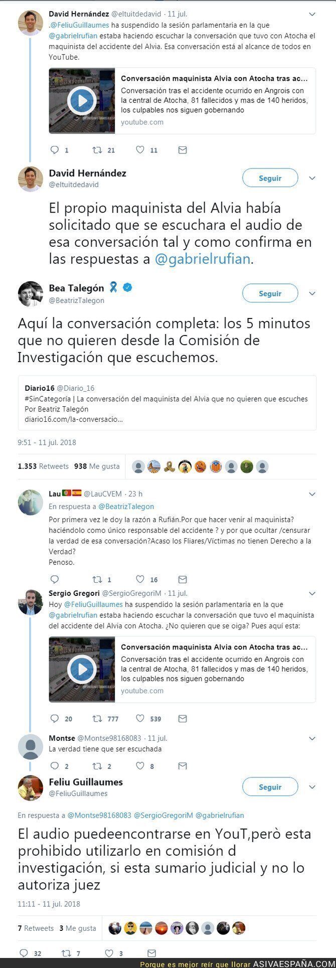 89523 - El audio del maquinista del AVE que no han querido reproducir por el veto de PP, PSOE y Ciudadanos