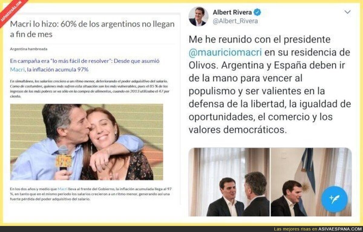 Albert Rivera se va a Argentina a repartir abrazos