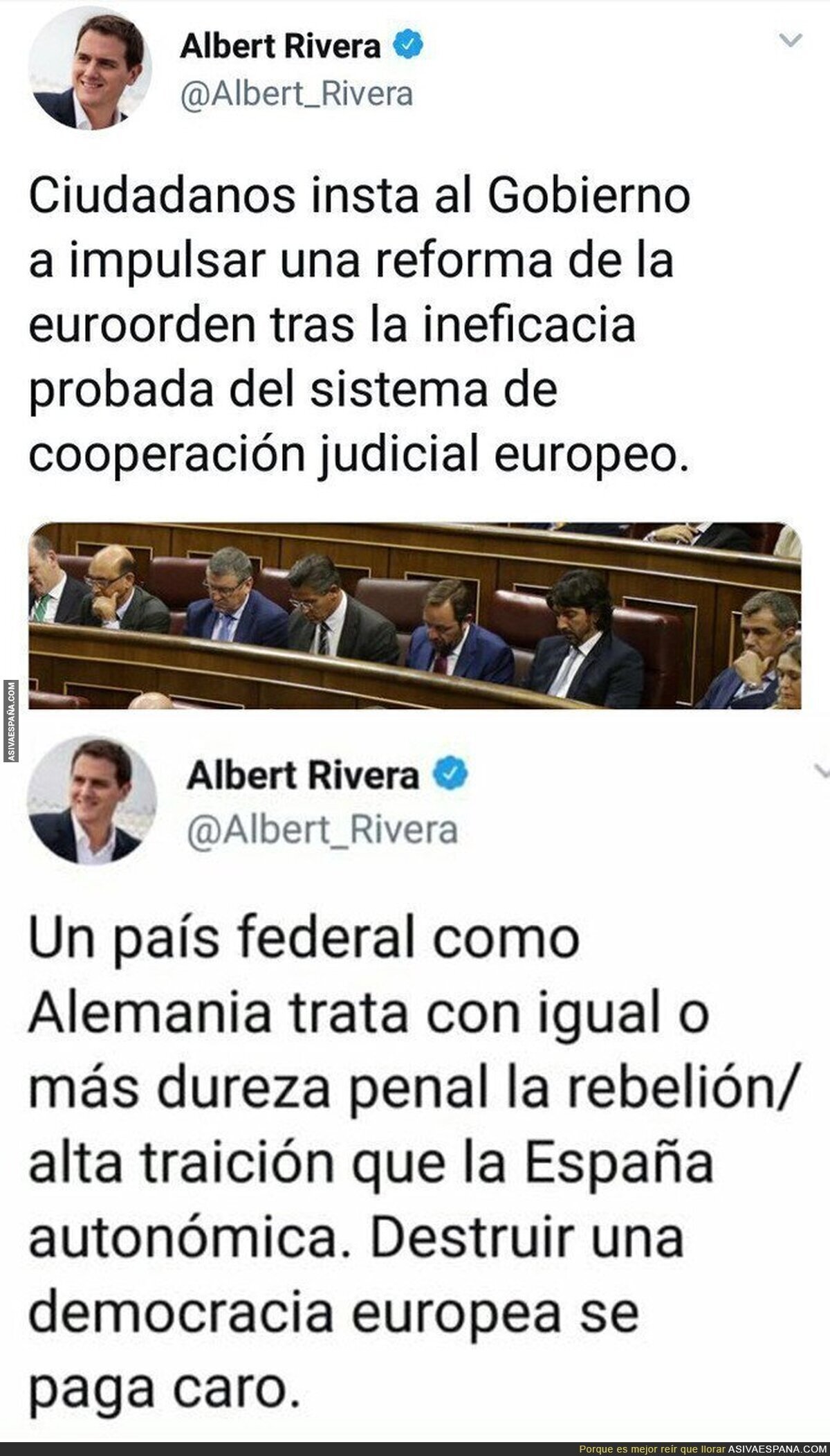 Albert Rivera a la desesperada con Carles Puigdemont