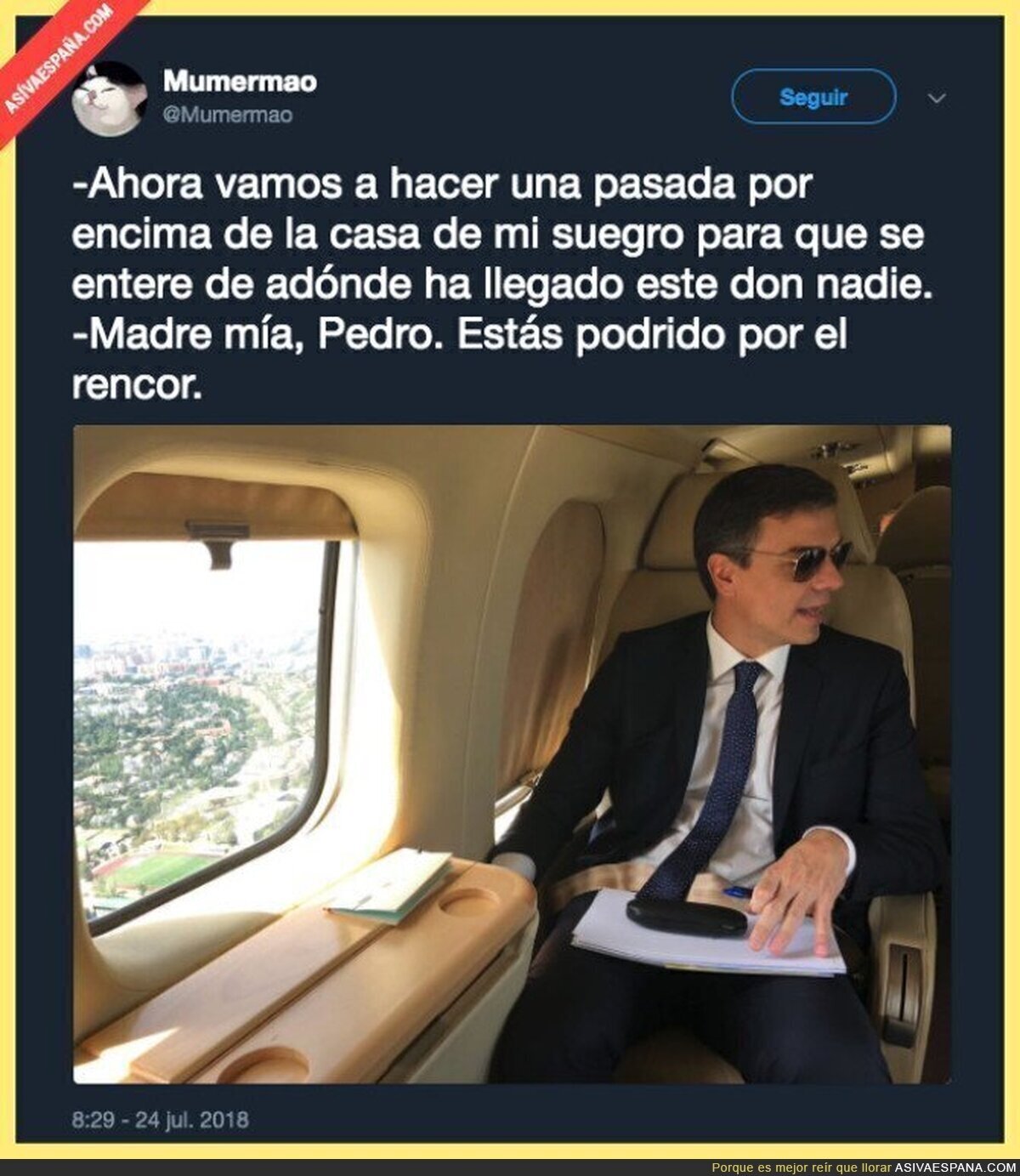 Pedro Sánchez y el uso del avión presidencial