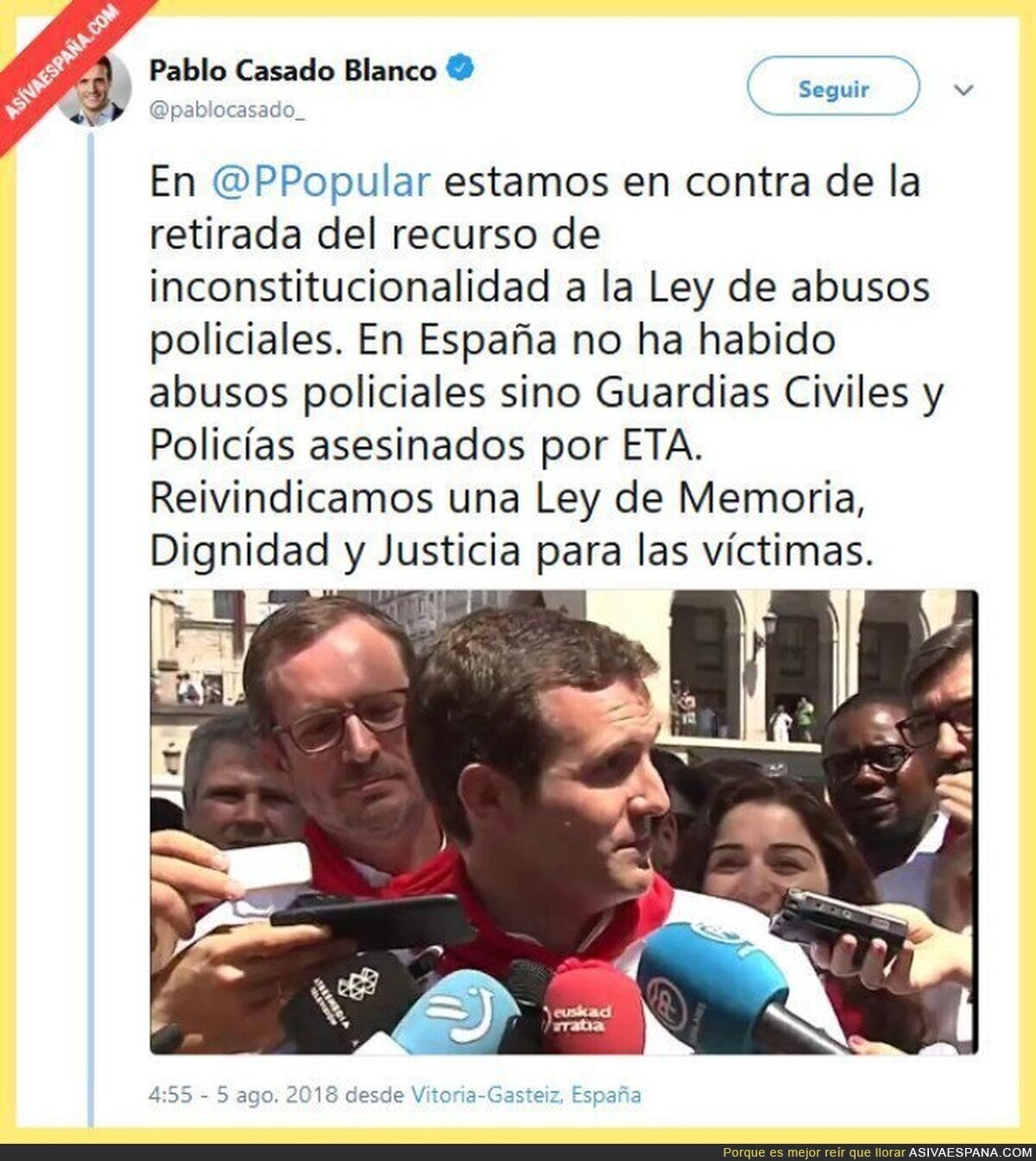 "En España no ha habido abusos policiales"