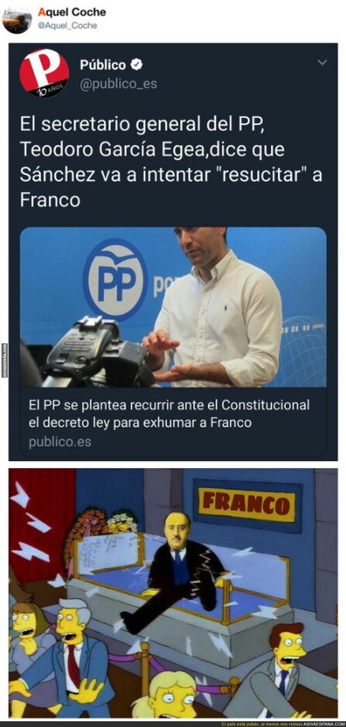 Franco va a volver a estar entre nosotros