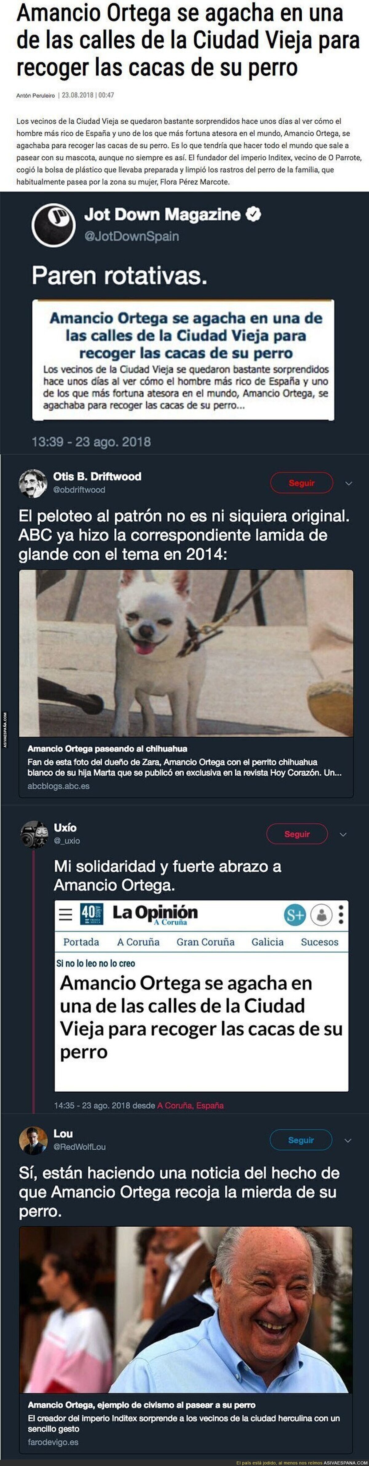 La surrealista noticia de Amancio Ortega y su perro por la que todo Twitter se está riendo