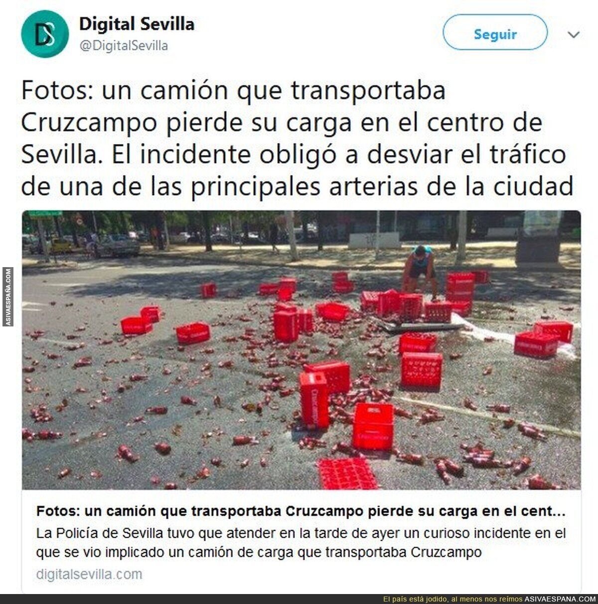 "Se desvió el tráfico debido a un vertido tóxico"