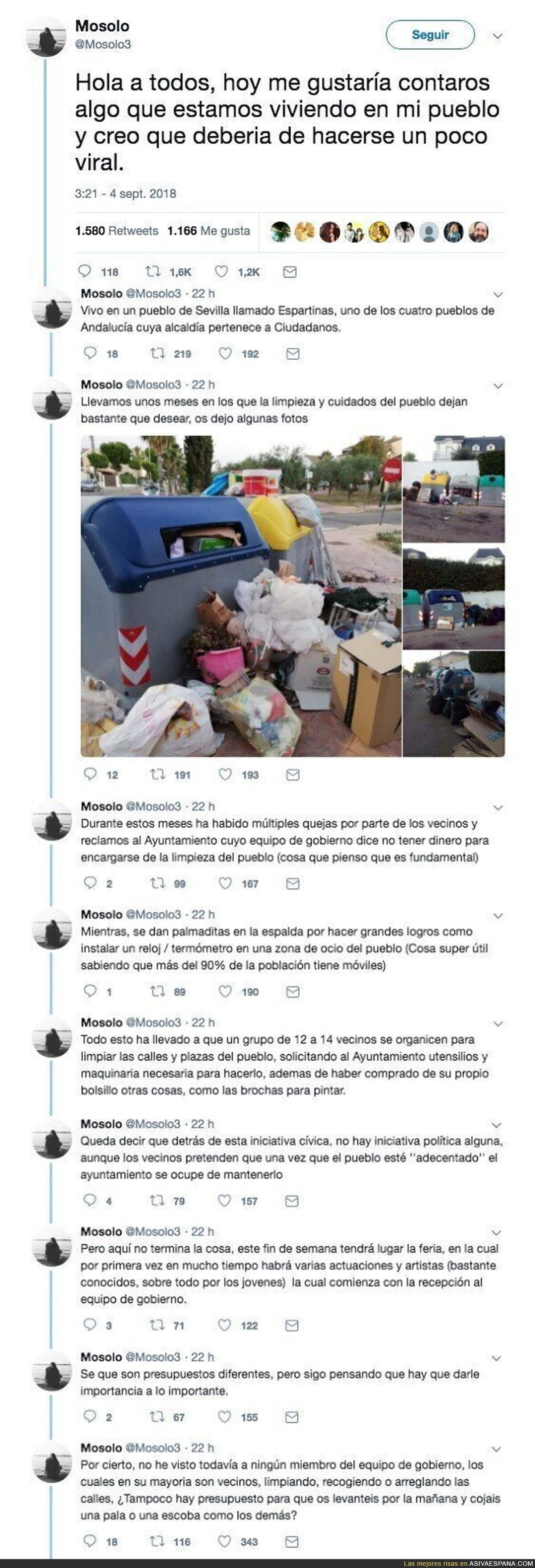 El caso de Espartinas: un Ayuntamiento de C's que prioriza su feria a recoger la basura