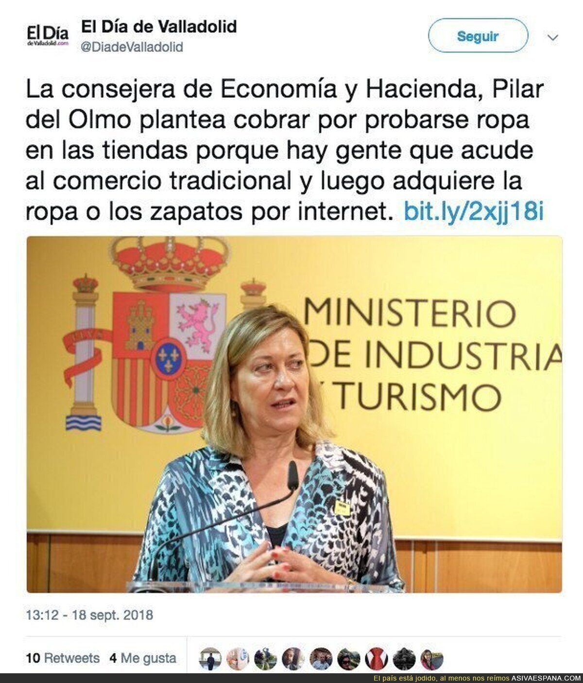 La consejera de Economía y Hacienda de Castilla y León propone cobrar por probarse ropa en las tiendas