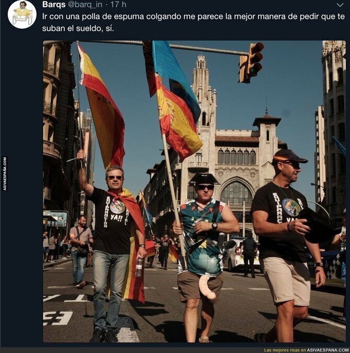 La inteligencia de algunos Guardias Civiles por Barcelona