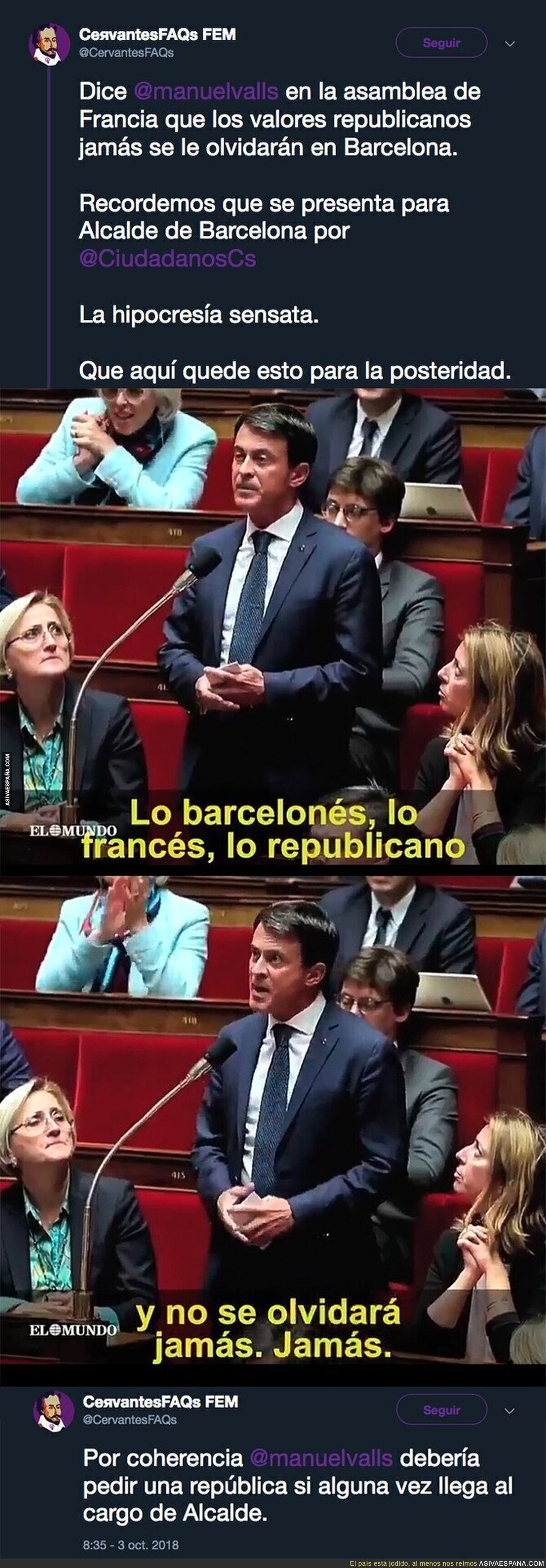 La coherencia de Manuel Valls le ha hecho llegar hasta Ciudadanos