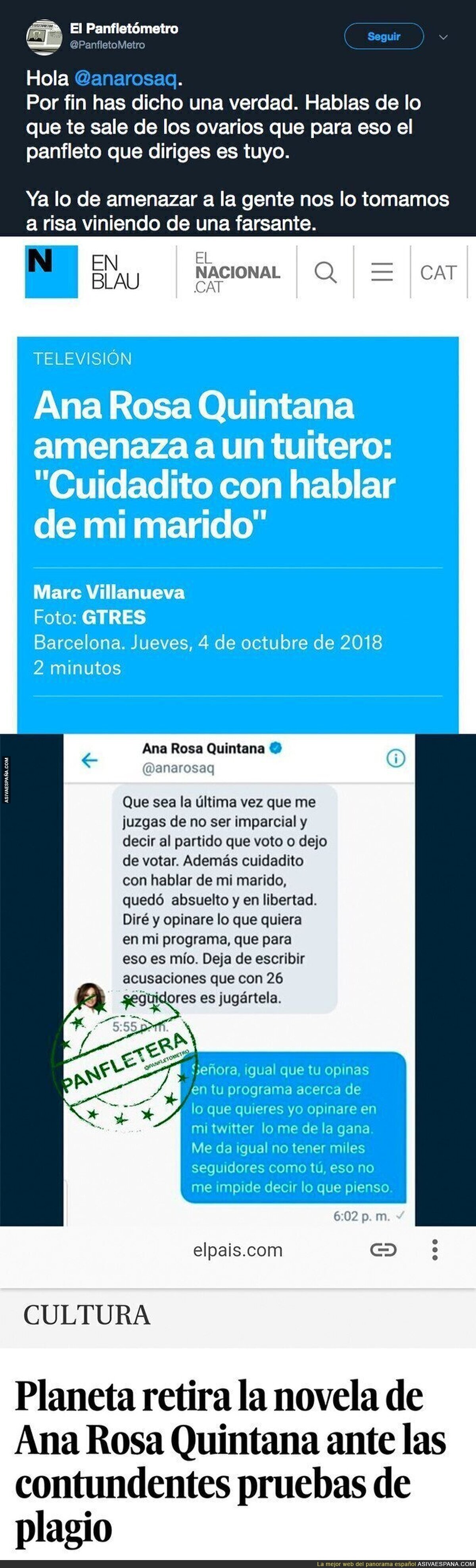 Las amenazas de Ana Rosa Quintana