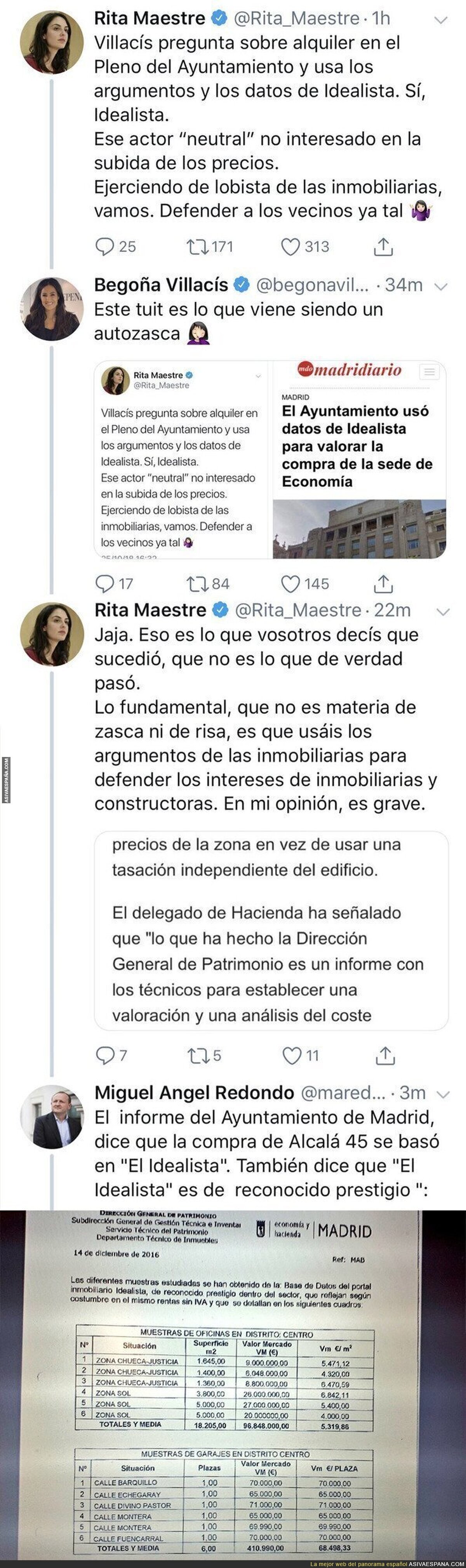 Begoña Villacís deja retratada por completo a Rita Maestre