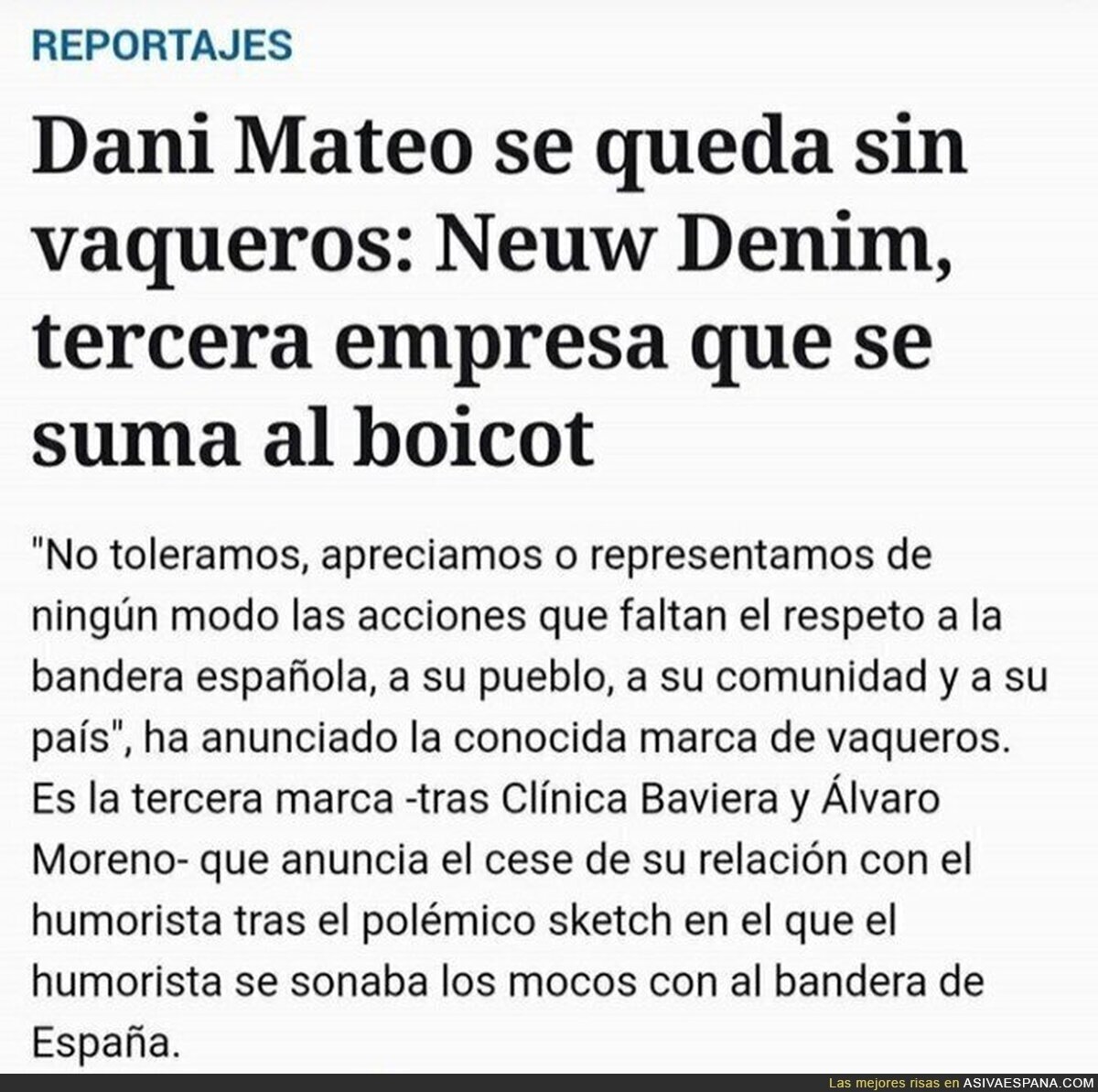 Dani Mateo se queda sin vaqueros