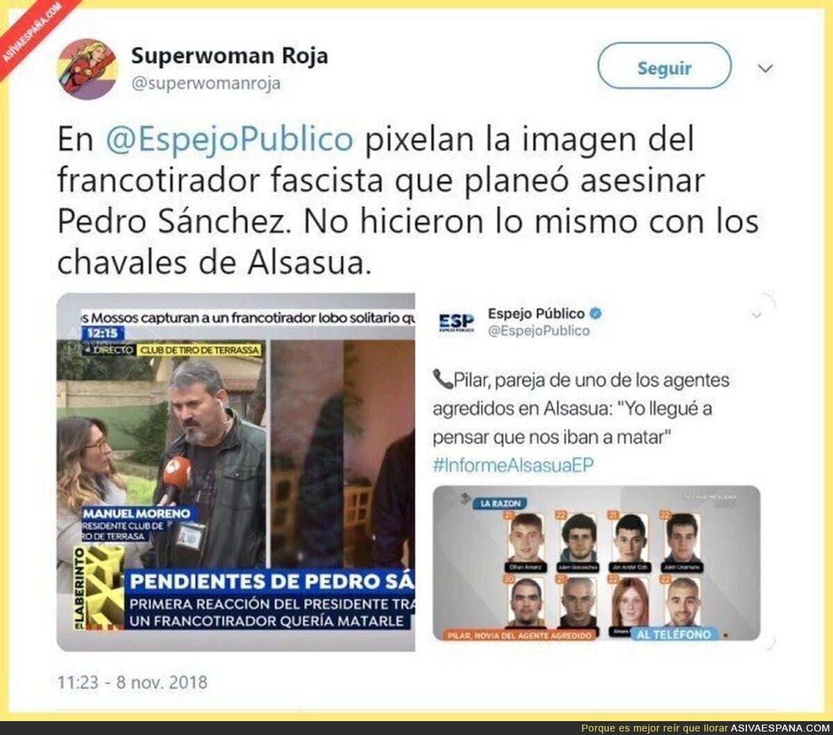 Tampoco con los profesores catalanes acusados de acosar a hijos de Guardias Civiles