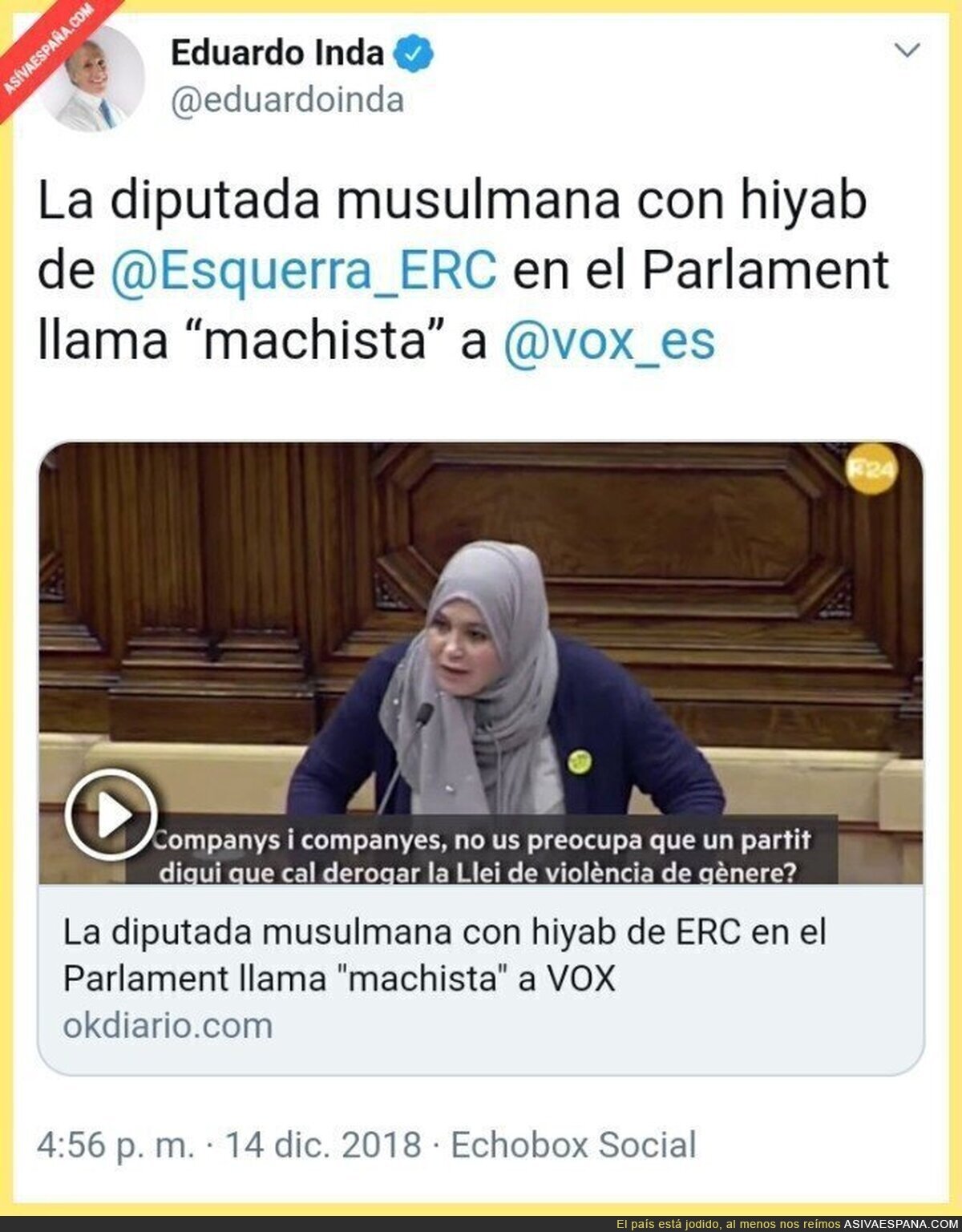 Musulmana con hiyab llama "machistas" a los de VOX