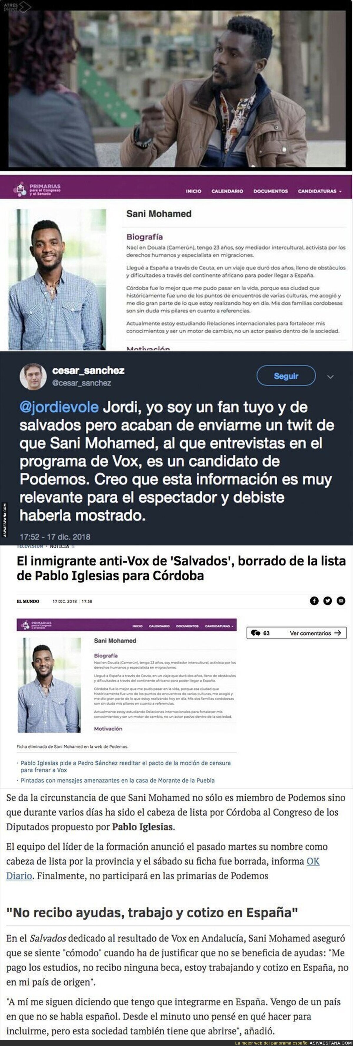 Jordi Évole entrevista a un inmigrante "cualquiera" para criticar a VOX y resulta ser un candidato de Podemos