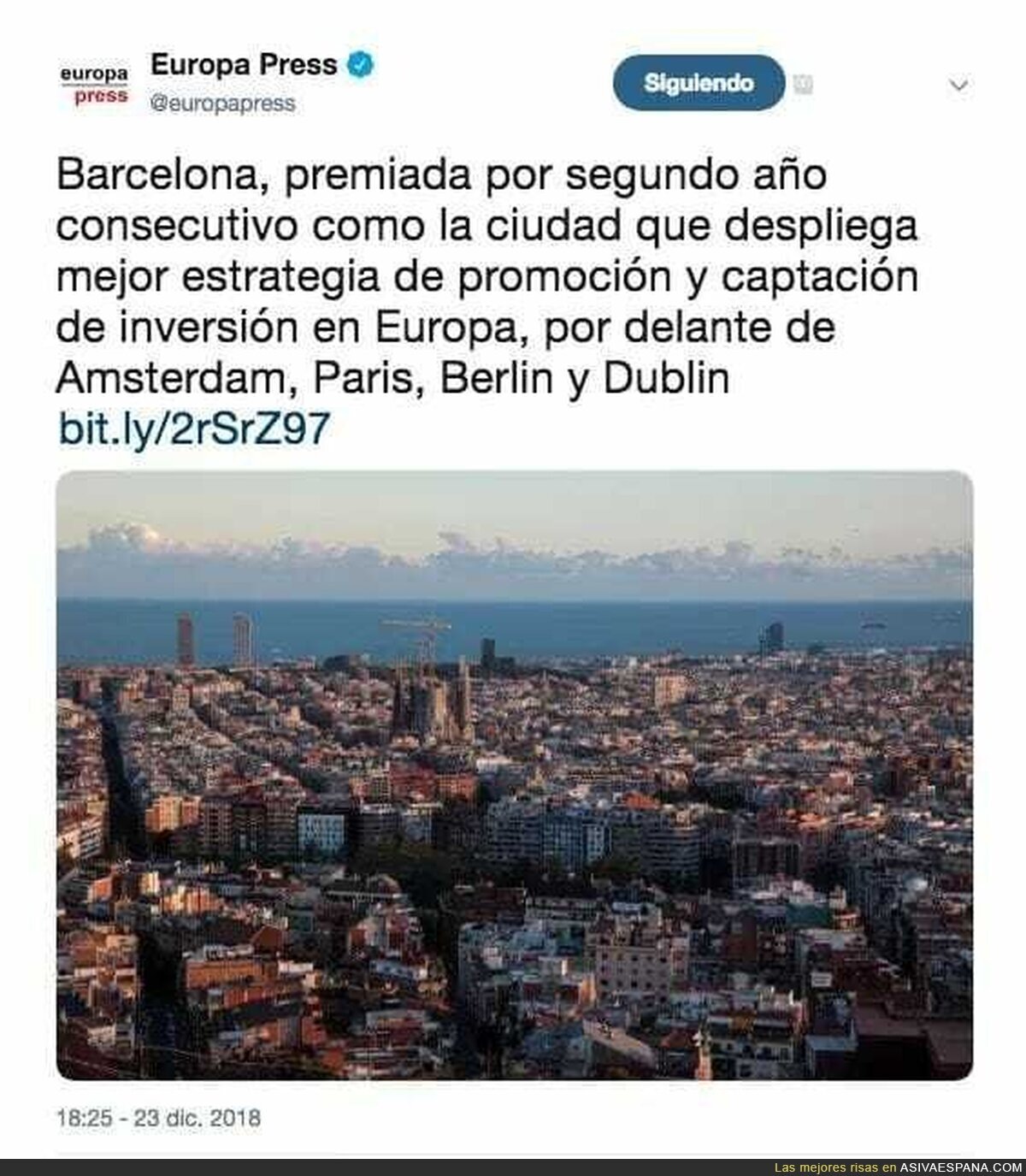 Felicidades a Barcelona pese a toda la propaganda en contra