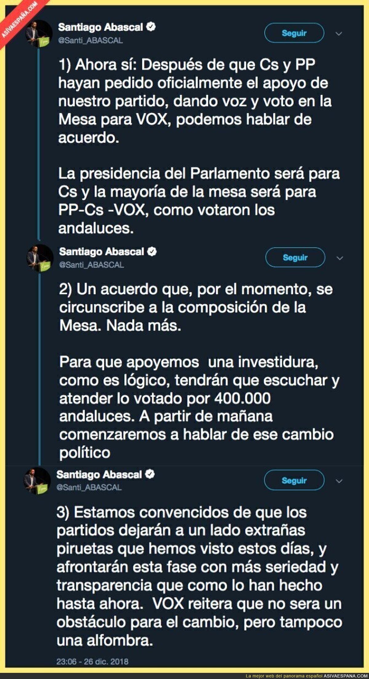 Habemus pacto PP/Ciudadanos/VOX