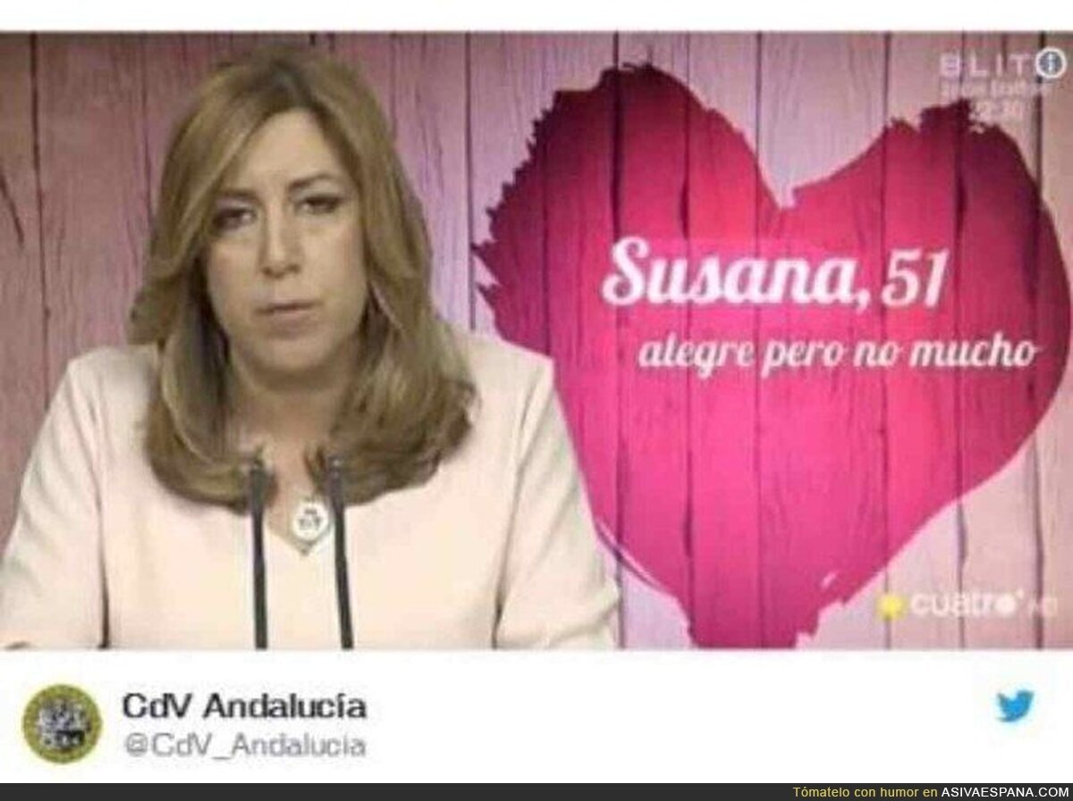 Susana Díaz se presentará a First Dates porque tendrá mucho tiempo libre