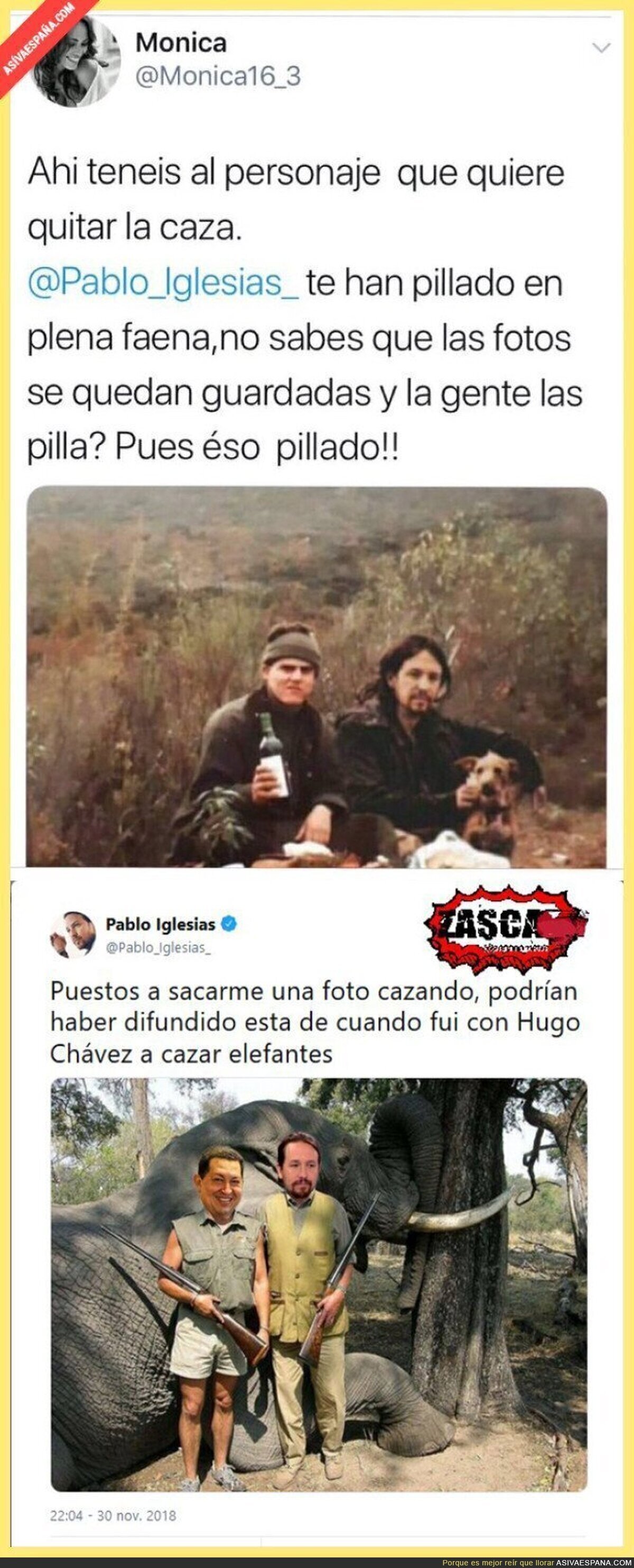 La gran respuesta de Pablo Iglesias al bulo de la foto en la que sale "cazando"