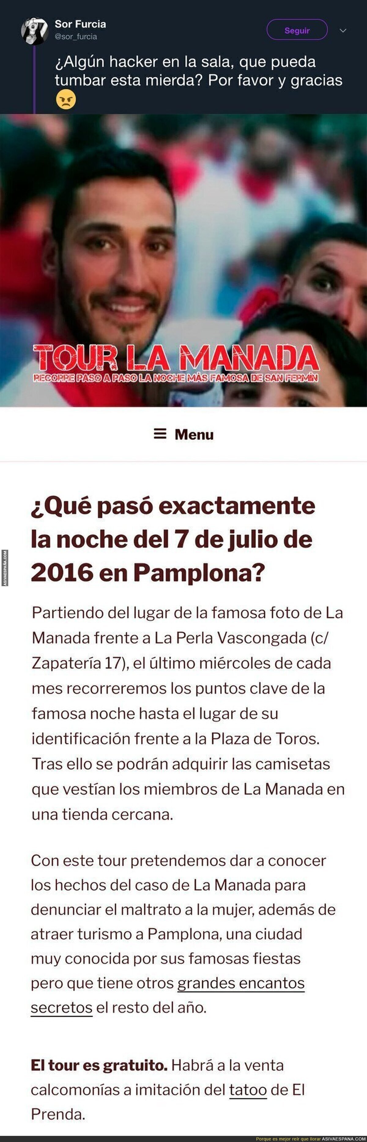 Crean una web con información para hacer un tour por la ruta que hizo La Manada el día de la violación en San Fermín
