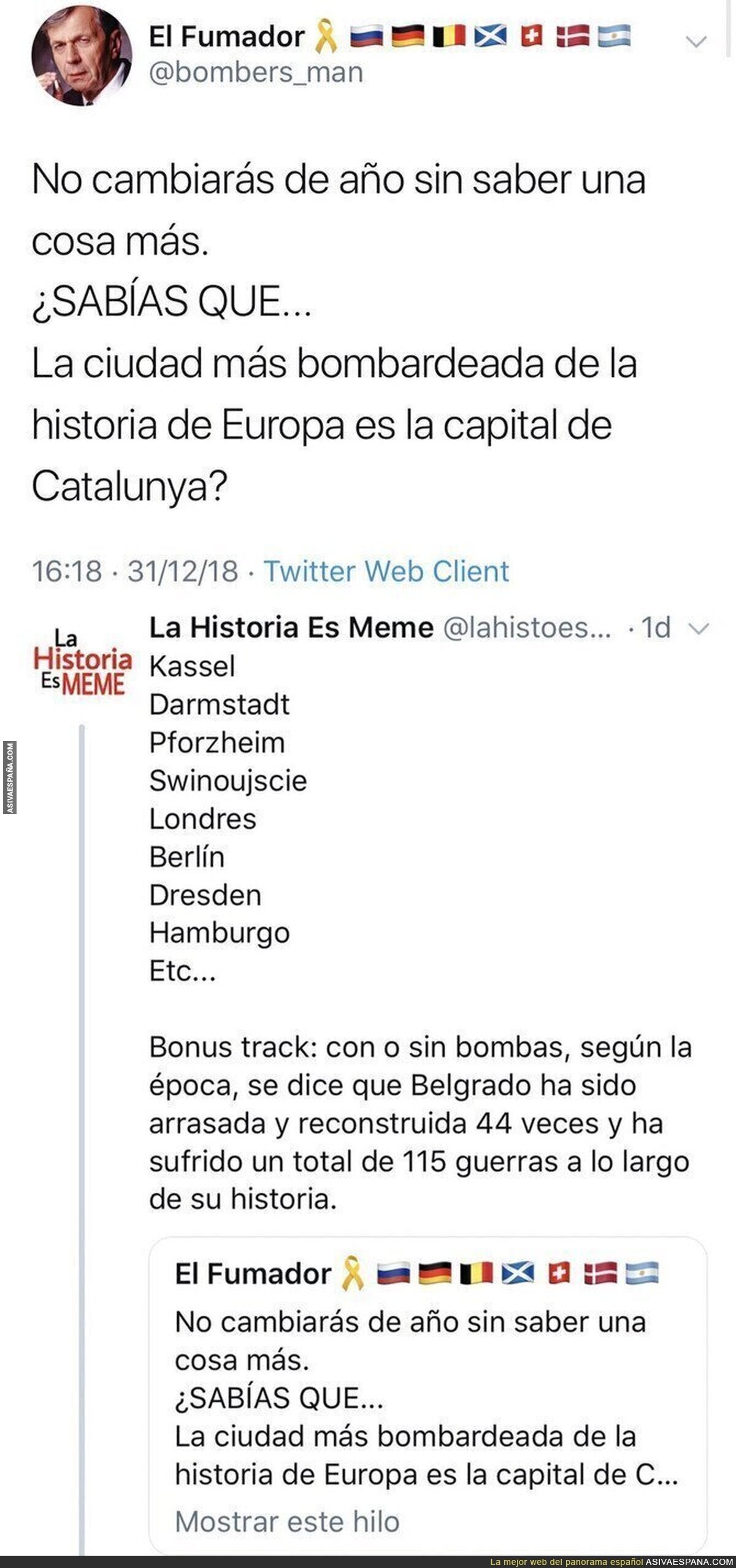 ¿Catalunya la ciudad más bombardeada?