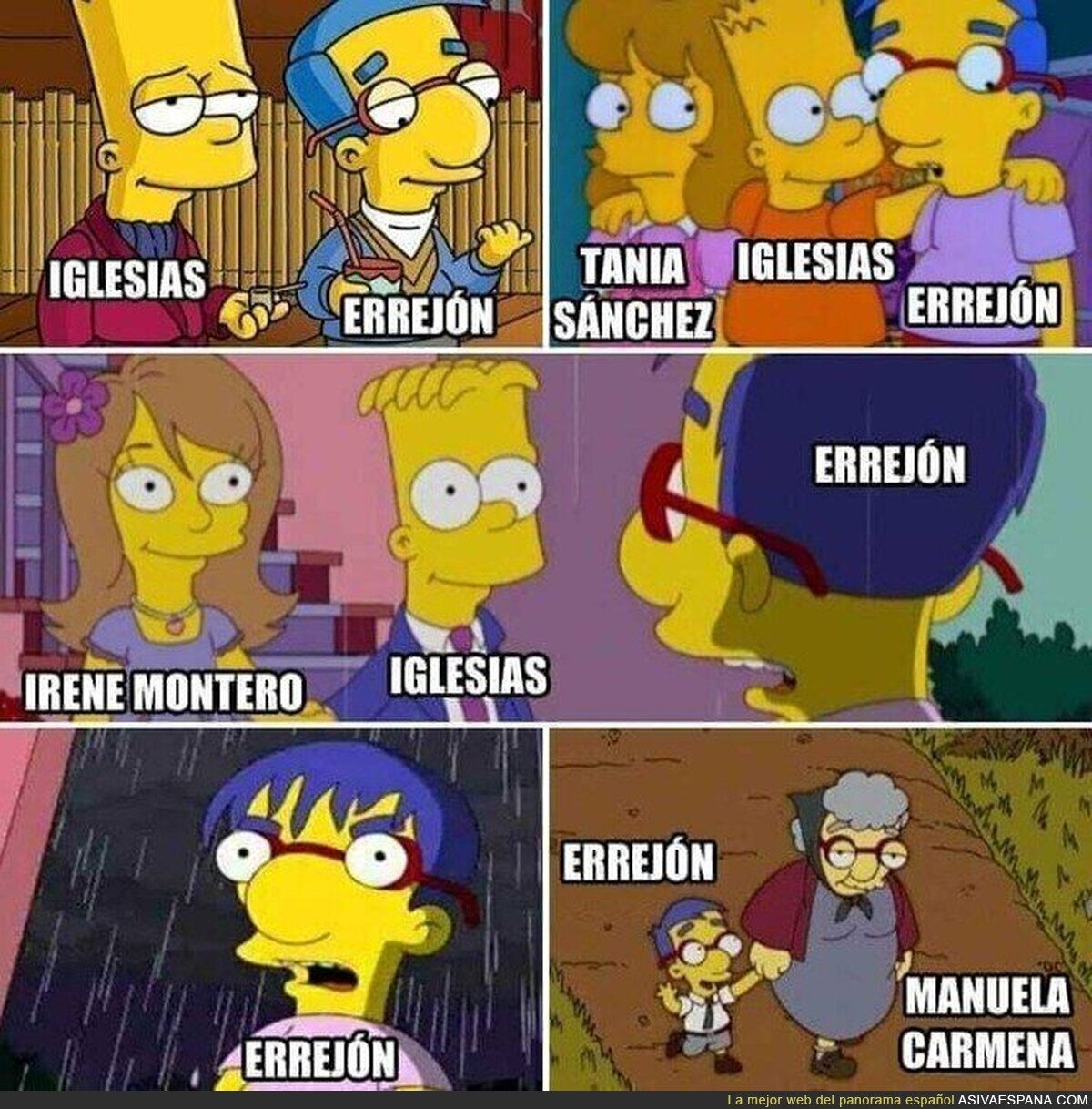 La historia de Íñigo Errejón explicada por Los Simpson