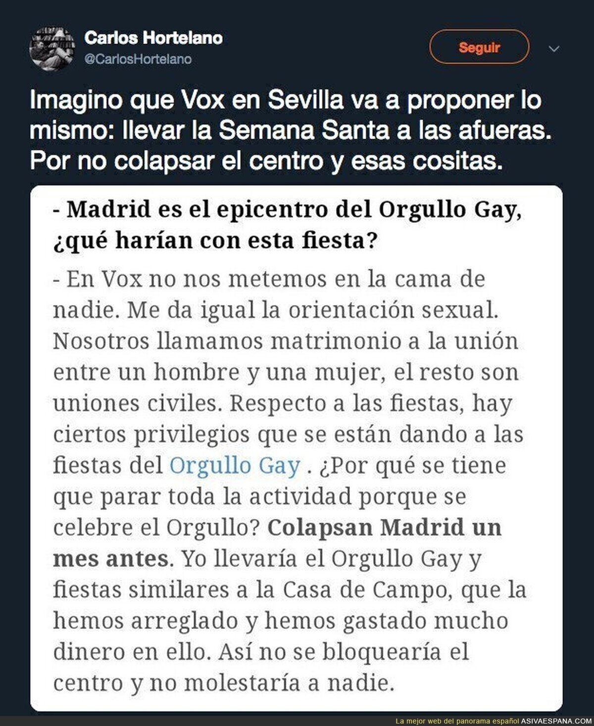 Esto haría VOX con el Orgullo Gay en Madrid