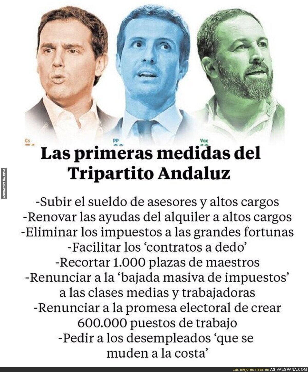 Las medidas para el pueblo andaluz de PP-Ciudadanos y VOX