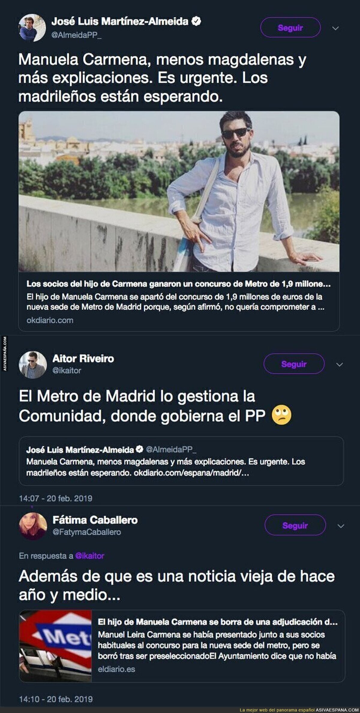 A este portavoz del Partido Popular en el ayuntamiento de Madrid le sale mal acusando al hijo de Manuela Carmena