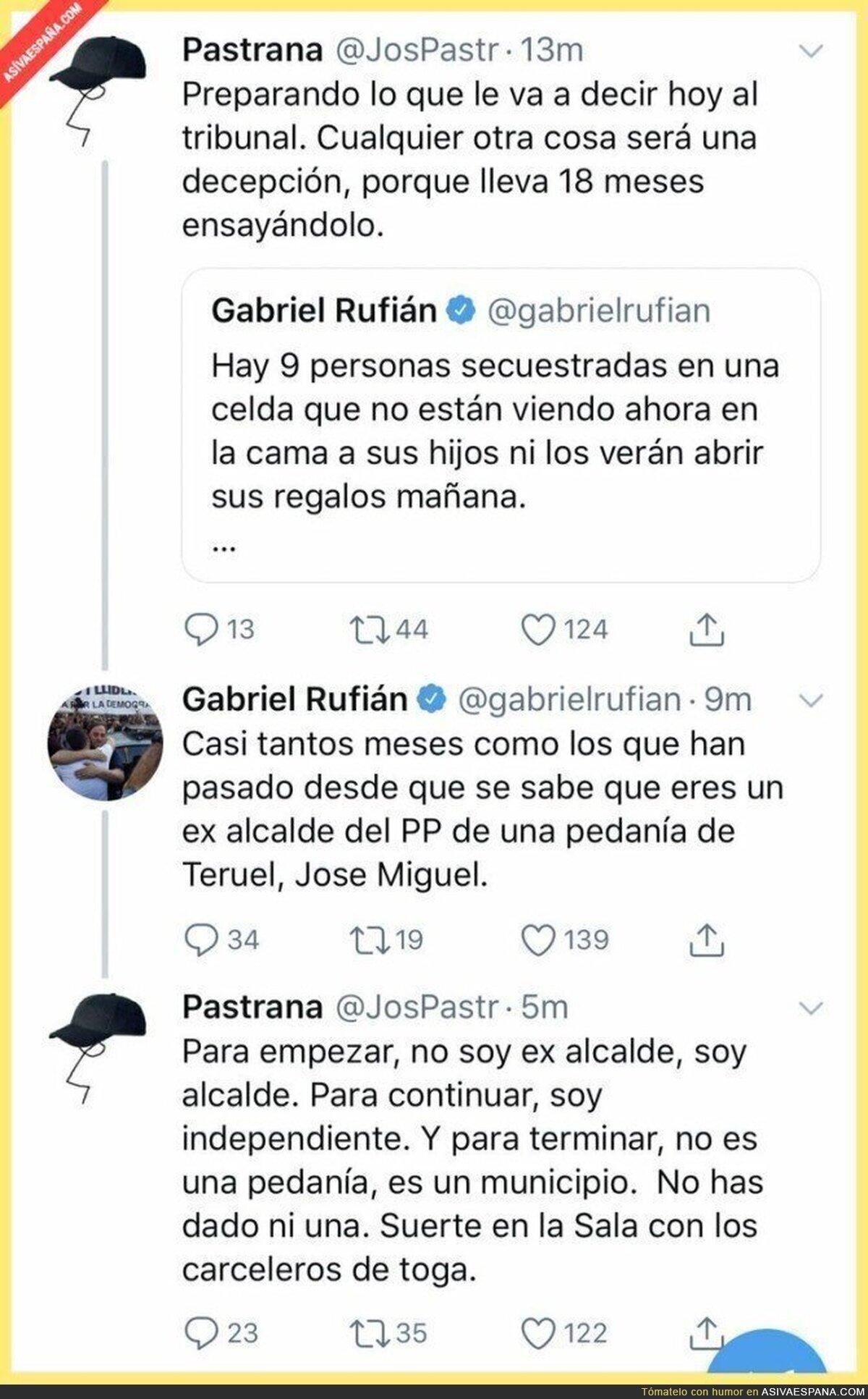 Gabriel Rufián se metió en la pelea y salió trasquilado