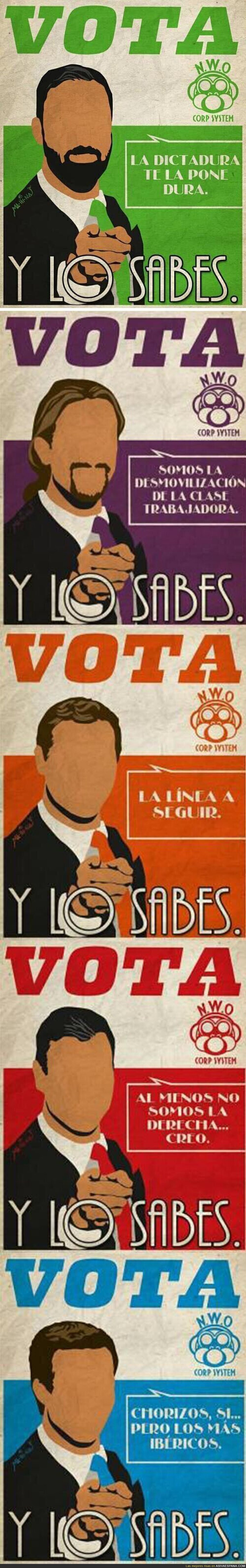 Los carteles honestos para las elecciones españolas