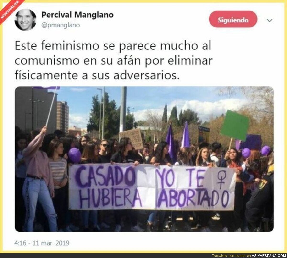 Las pancartas de las feministas radicales