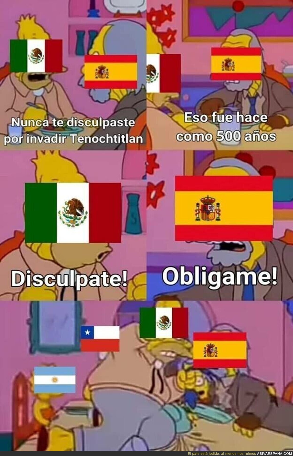 Mientras tanto México y España