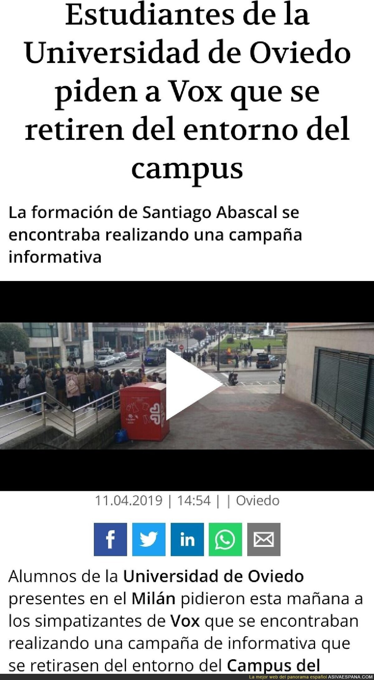 Estudiantes de la Universidad de Oviedo contra VOX