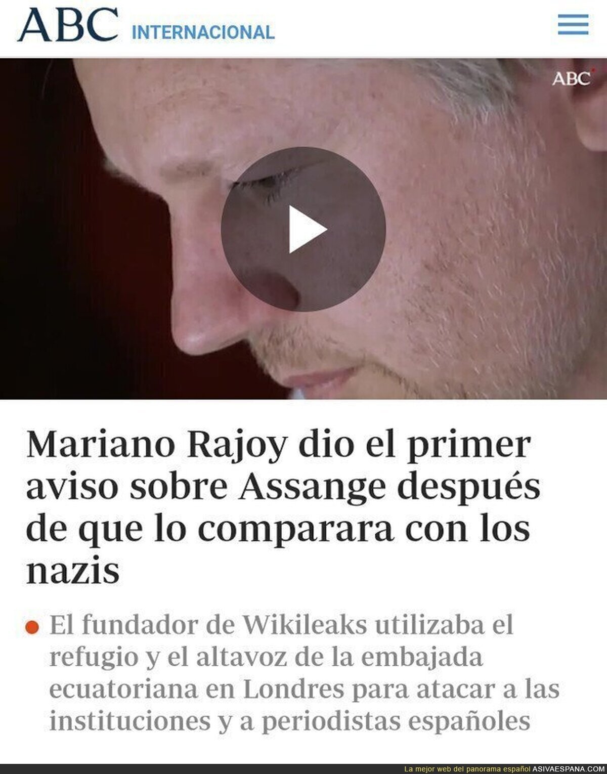 Rajoy sobre Assange