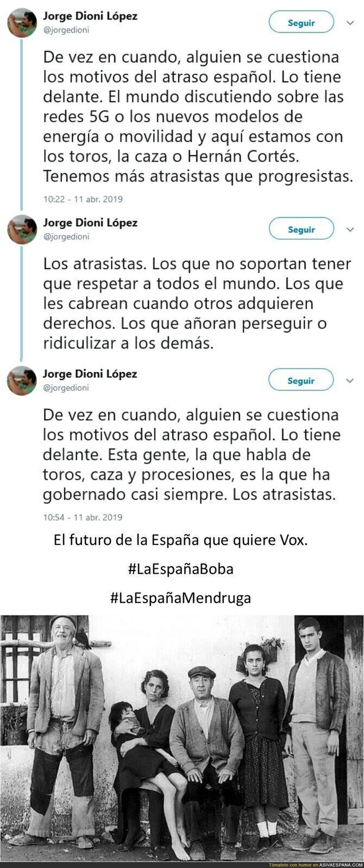 La España de Vox no está en el futuro, está en el pasado