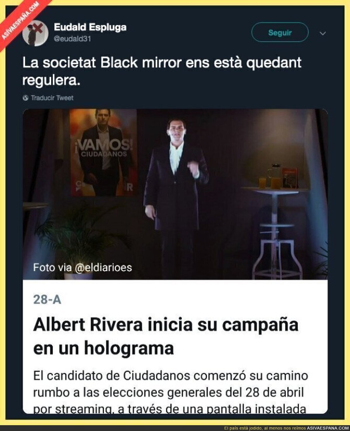 Albert Rivera va hacia el futuro