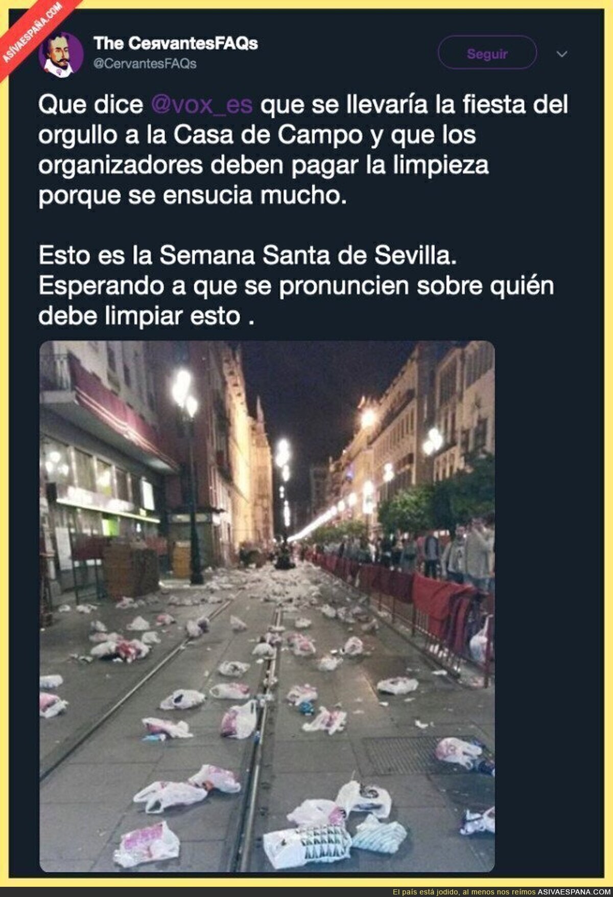 ¿Y el civismo de la gente en Sevilla?