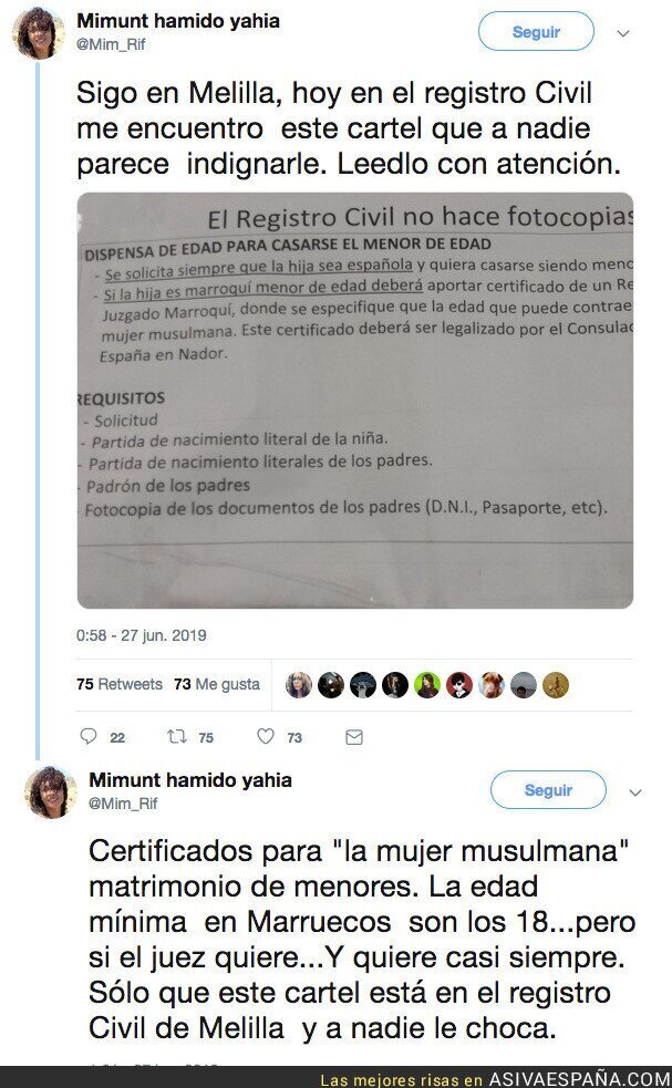 Asi Va Espana Los Requisitos Del Registro Civil Para Casar A Ninas Musulmanas