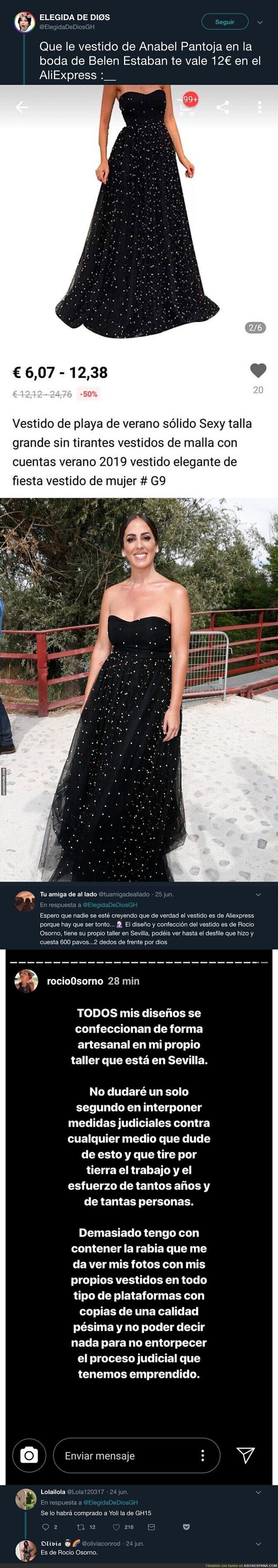 El precio del vestido de Anabel Pantoja en la boda de Belén Esteban